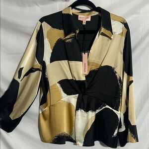 Chico's Black Label Women's Artistic Print Blouse